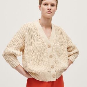 Babaa no18 cotton cardigan natural
